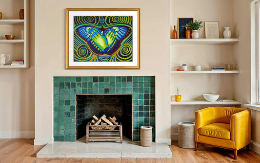 (PRE-ORDER LAUNCH) Fine Art Print | Blue and Green American Sign Language Butterfly