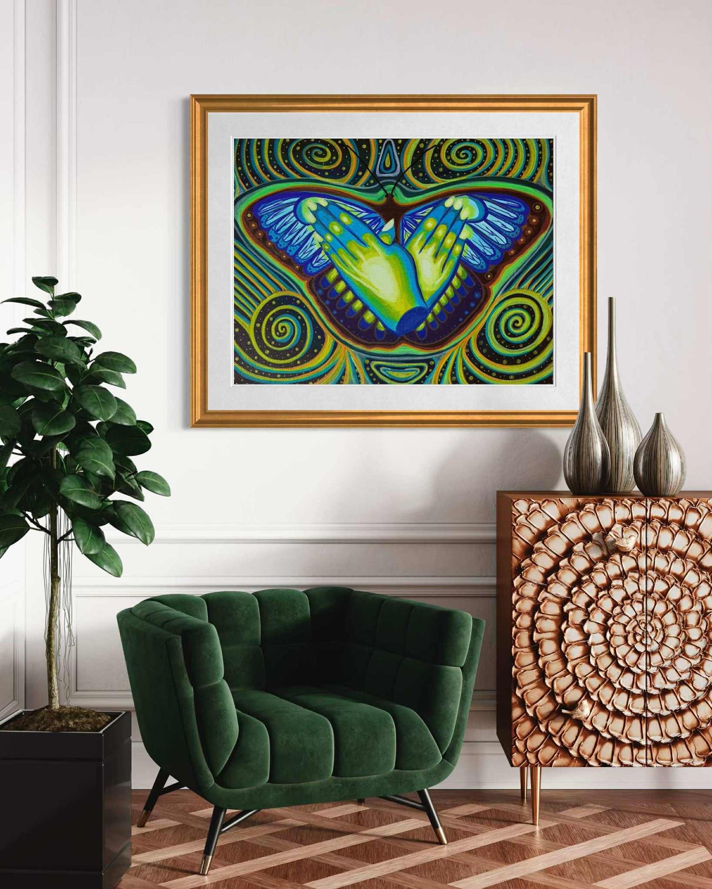 (PRE-ORDER LAUNCH) Fine Art Print | Blue and Green American Sign Language Butterfly