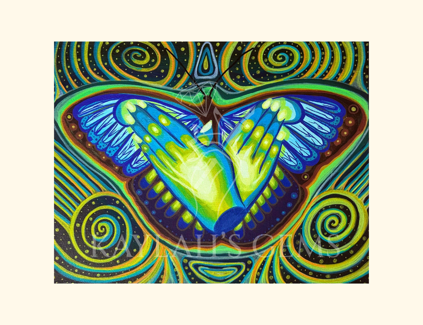 (PRE-ORDER LAUNCH) Fine Art Print | Blue and Green American Sign Language Butterfly