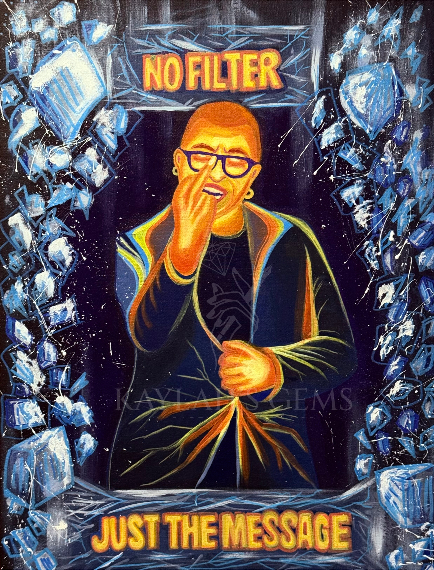 "Just the Message" (Inspired by Nic Zapko) - Art Print